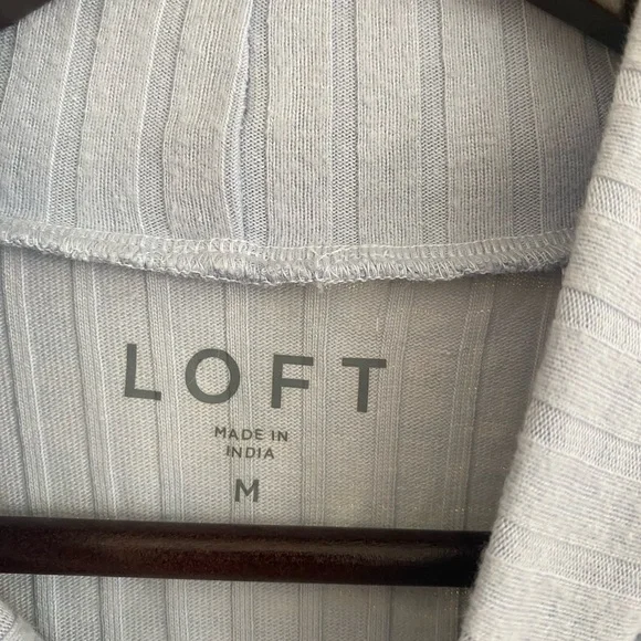 LOFT Ribbed Mock Neck Top - Picture 3 of 3